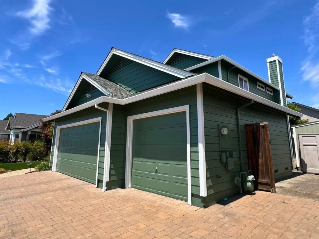 Residential Exterior Green Painting