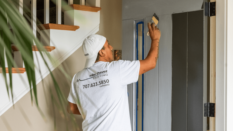 The interior of a beautiful home with a fresh paint job